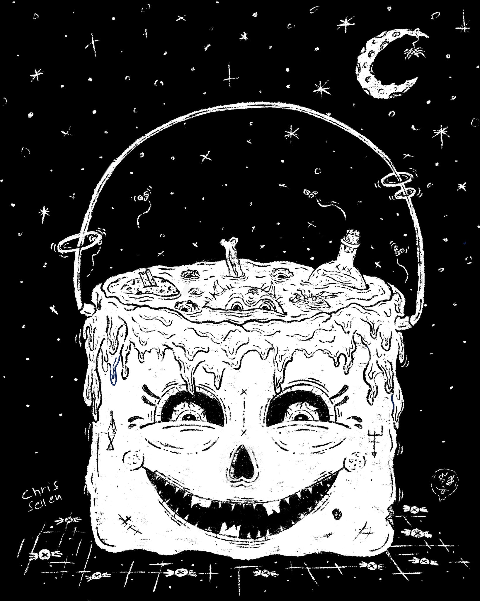 Witch Bucket - Print