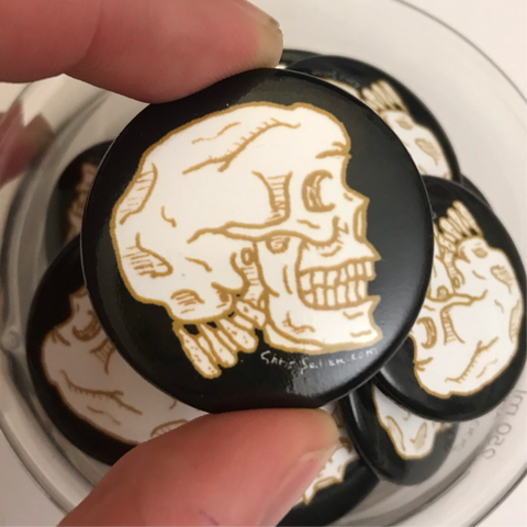 Skull Head- Button