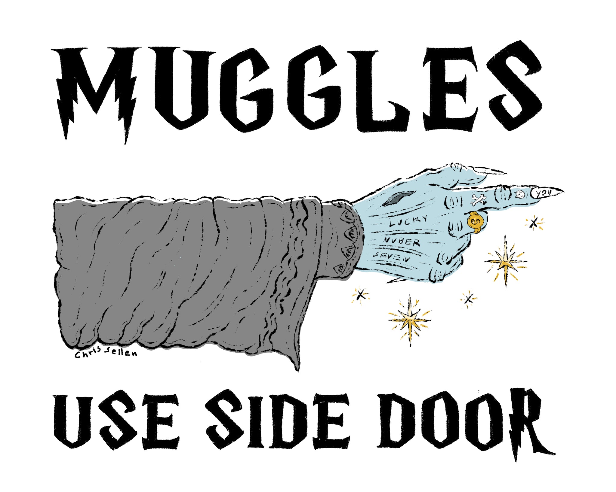 Muggles Use Back Door - Print